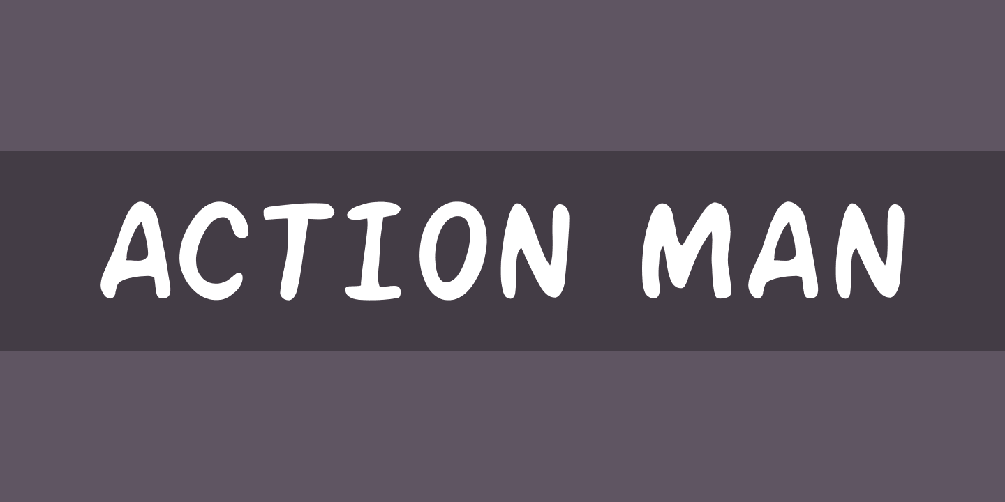 Action Man Regular Font preview
