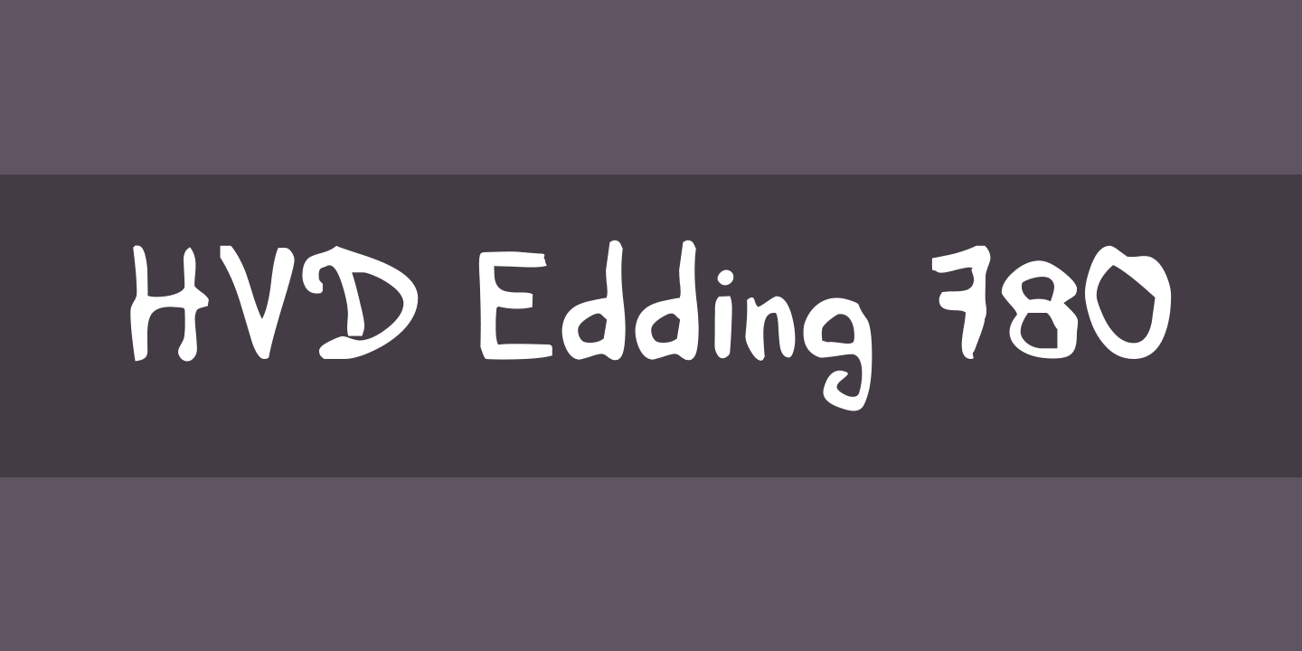 HVD Edding 780 Font preview