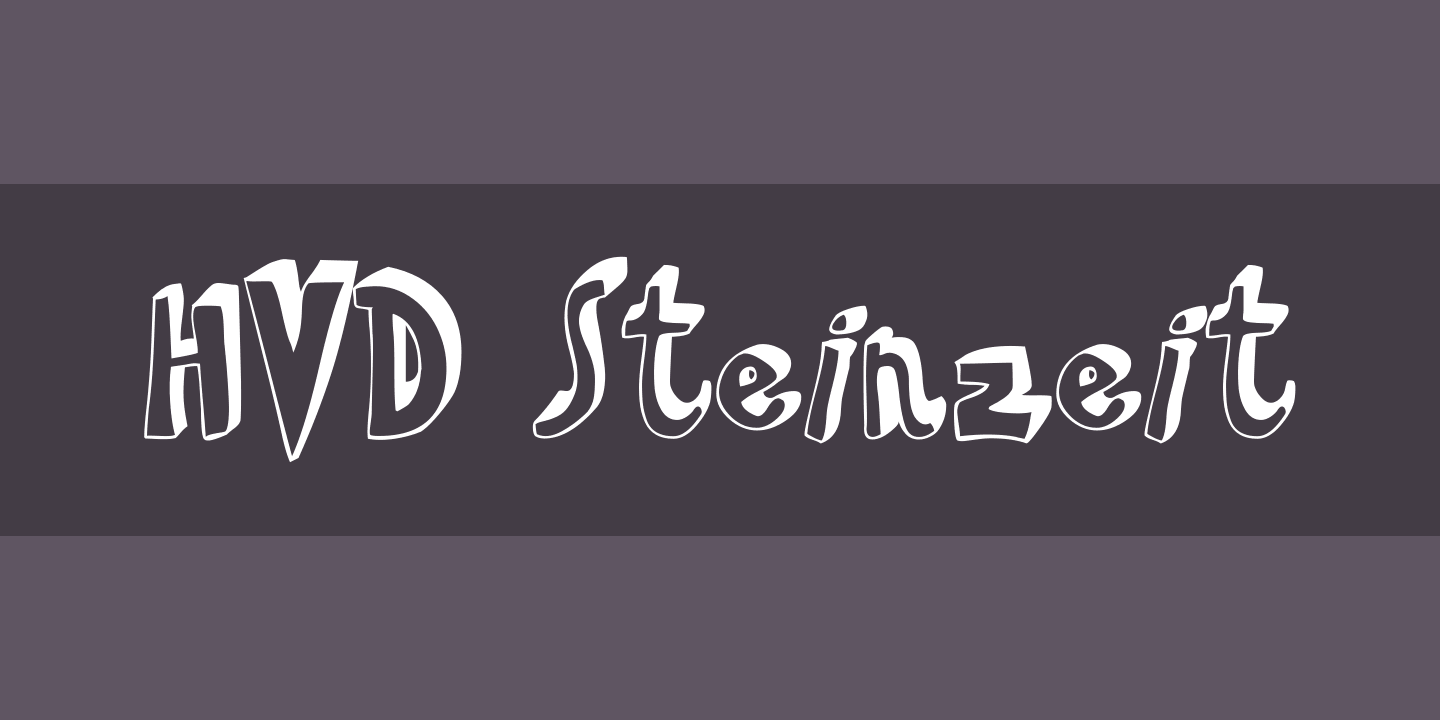 HVD Steinzeit Fill In Font preview