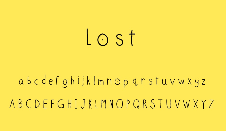 Lost Font preview