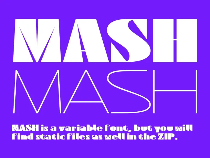 Mash Font preview