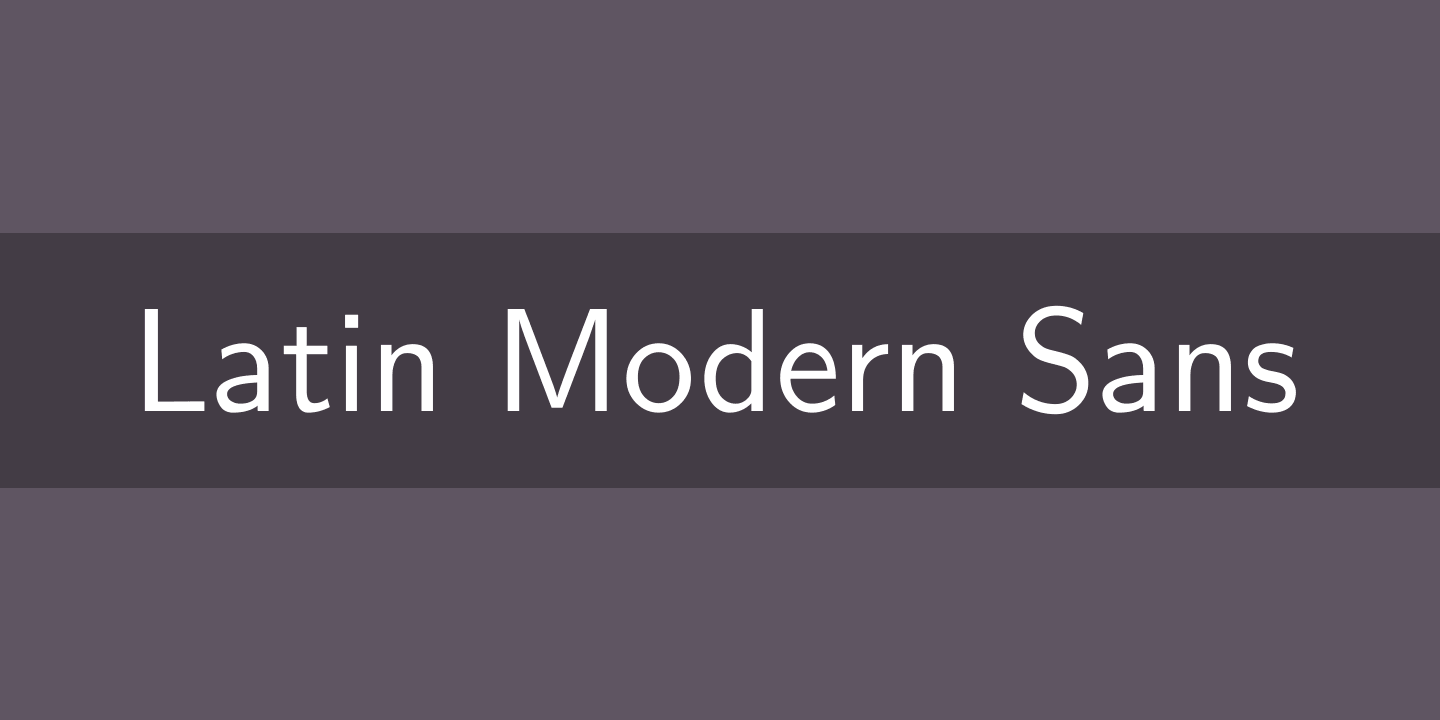 Latin Modern Sans Font preview
