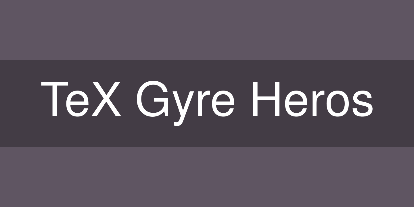 TeX Gyre Heros Regular Font preview