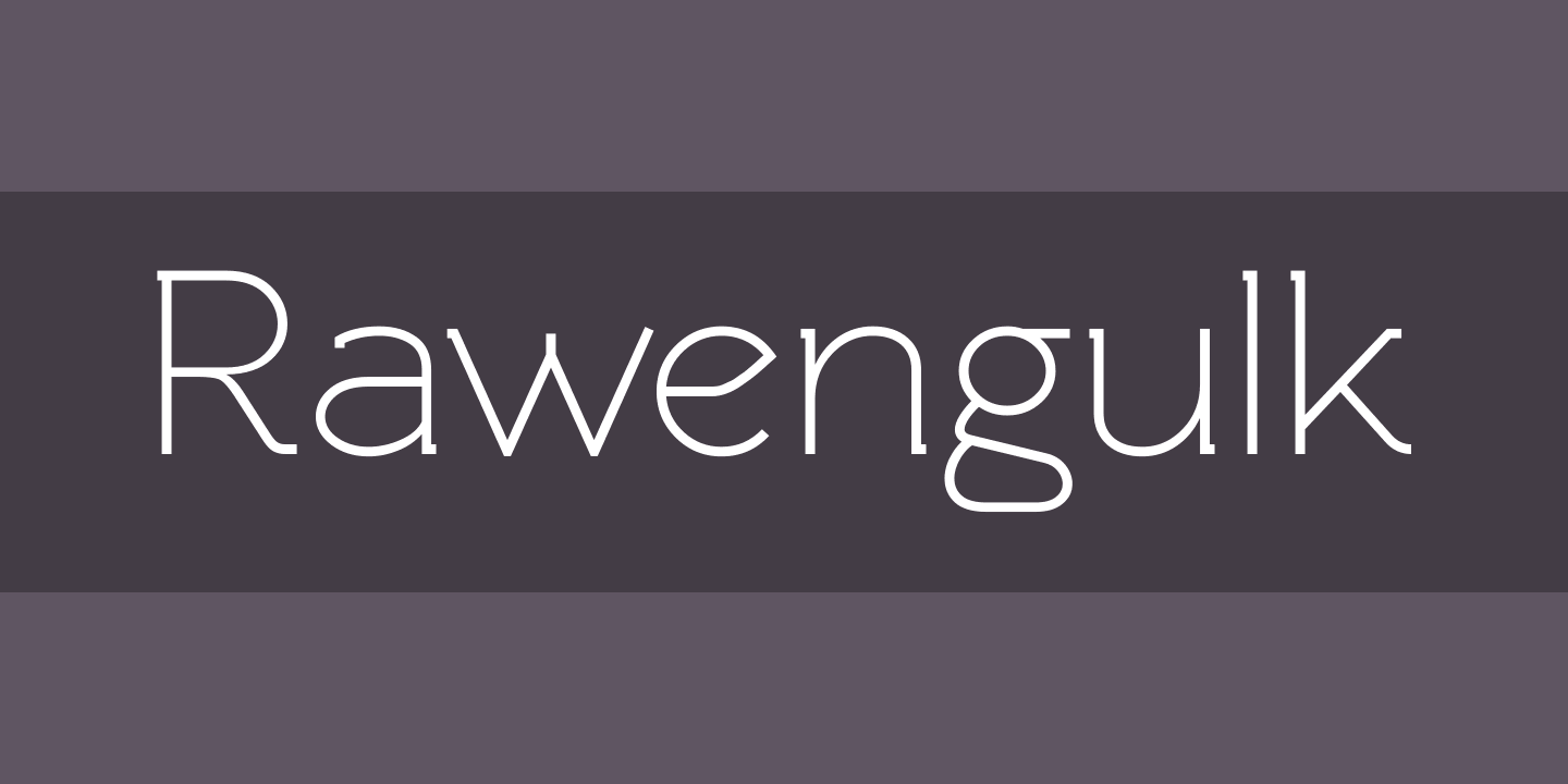 Rawengulk Light Font preview