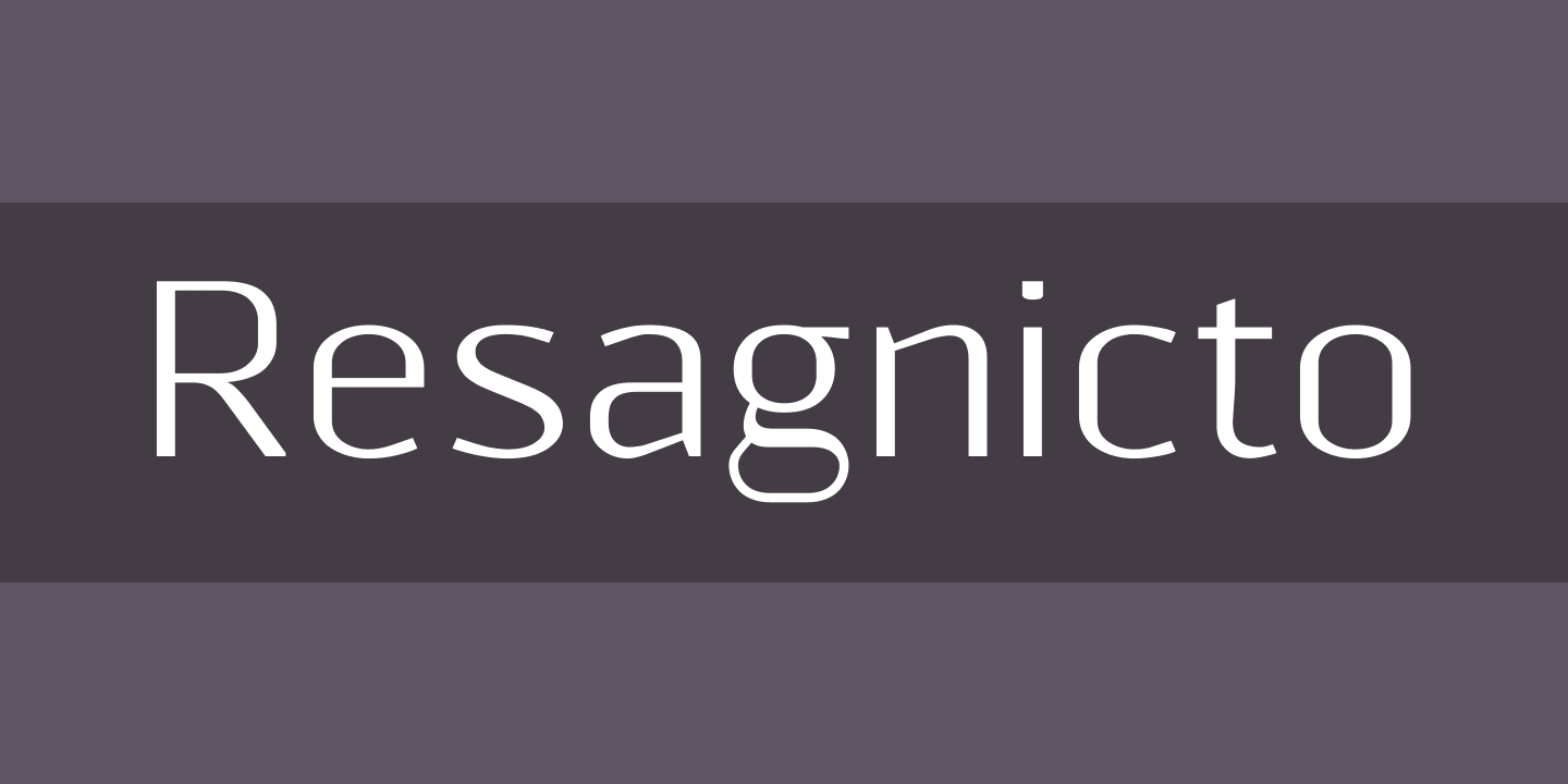 Resagnicto Regular Font preview