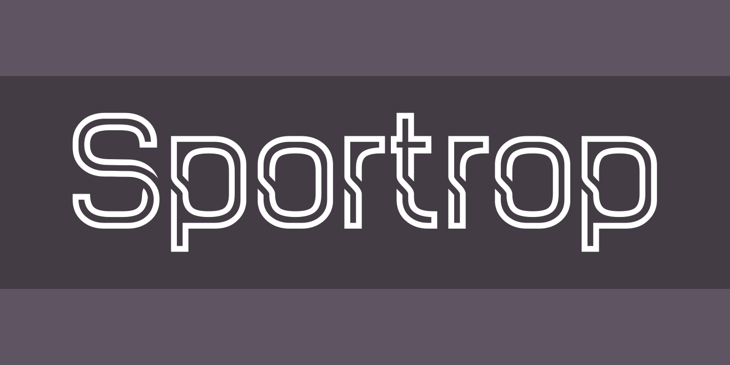 Sportrop Regular Font preview