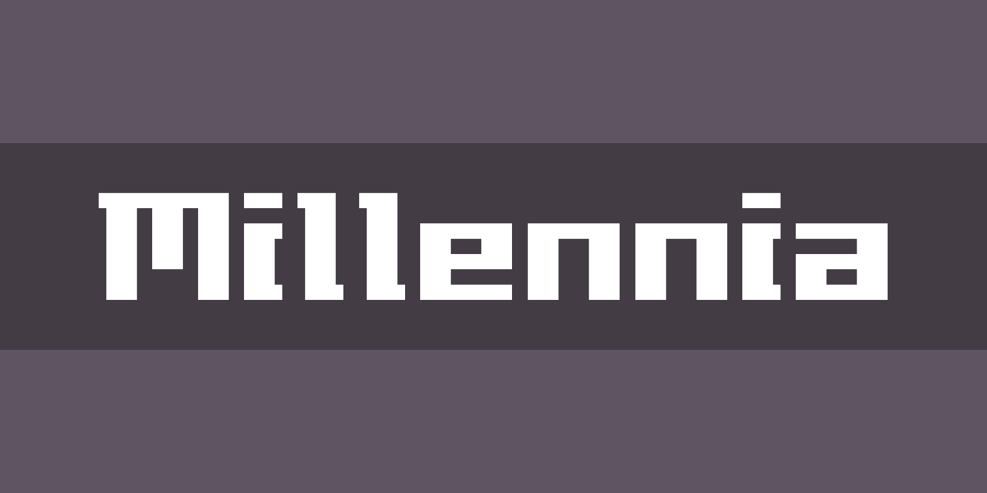 Millennia Regular Font preview