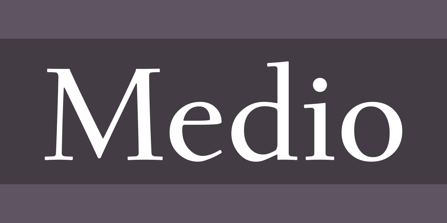Medio Font preview
