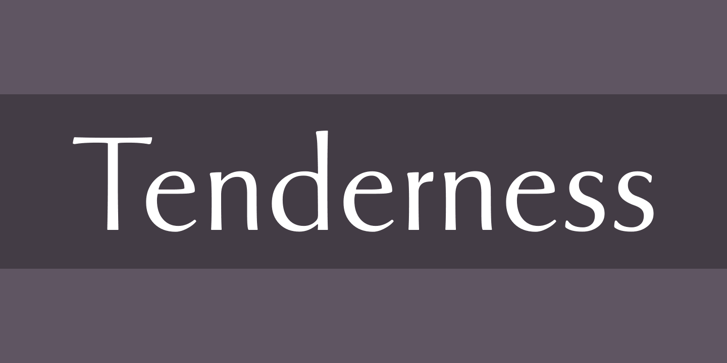 Tenderness Regular Font preview