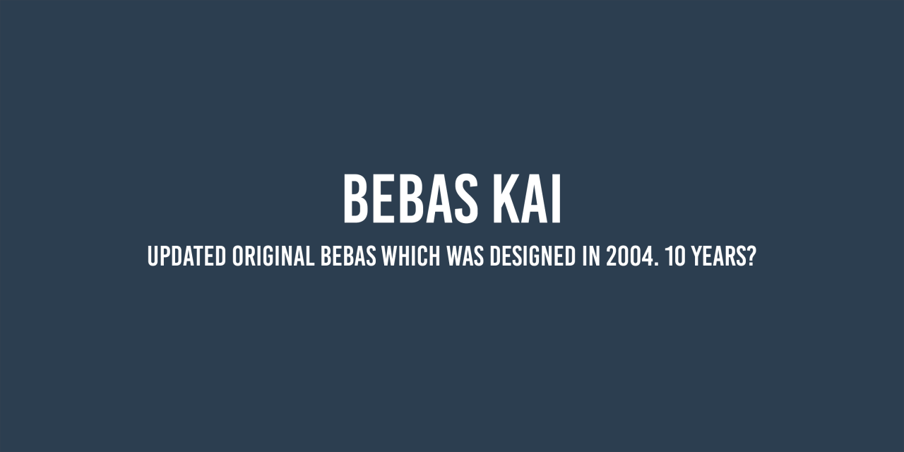 Bebas Kai Regular Font preview