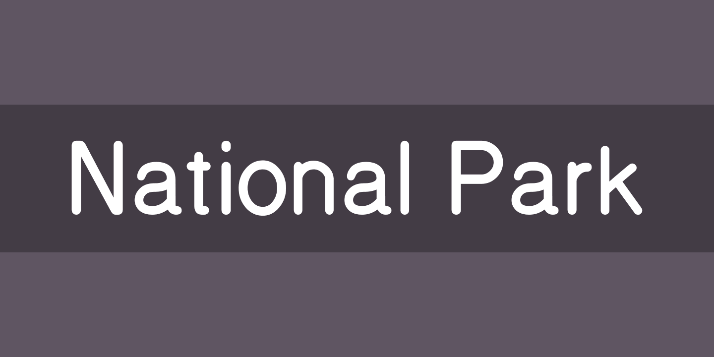 National Park ExtraLight Font preview