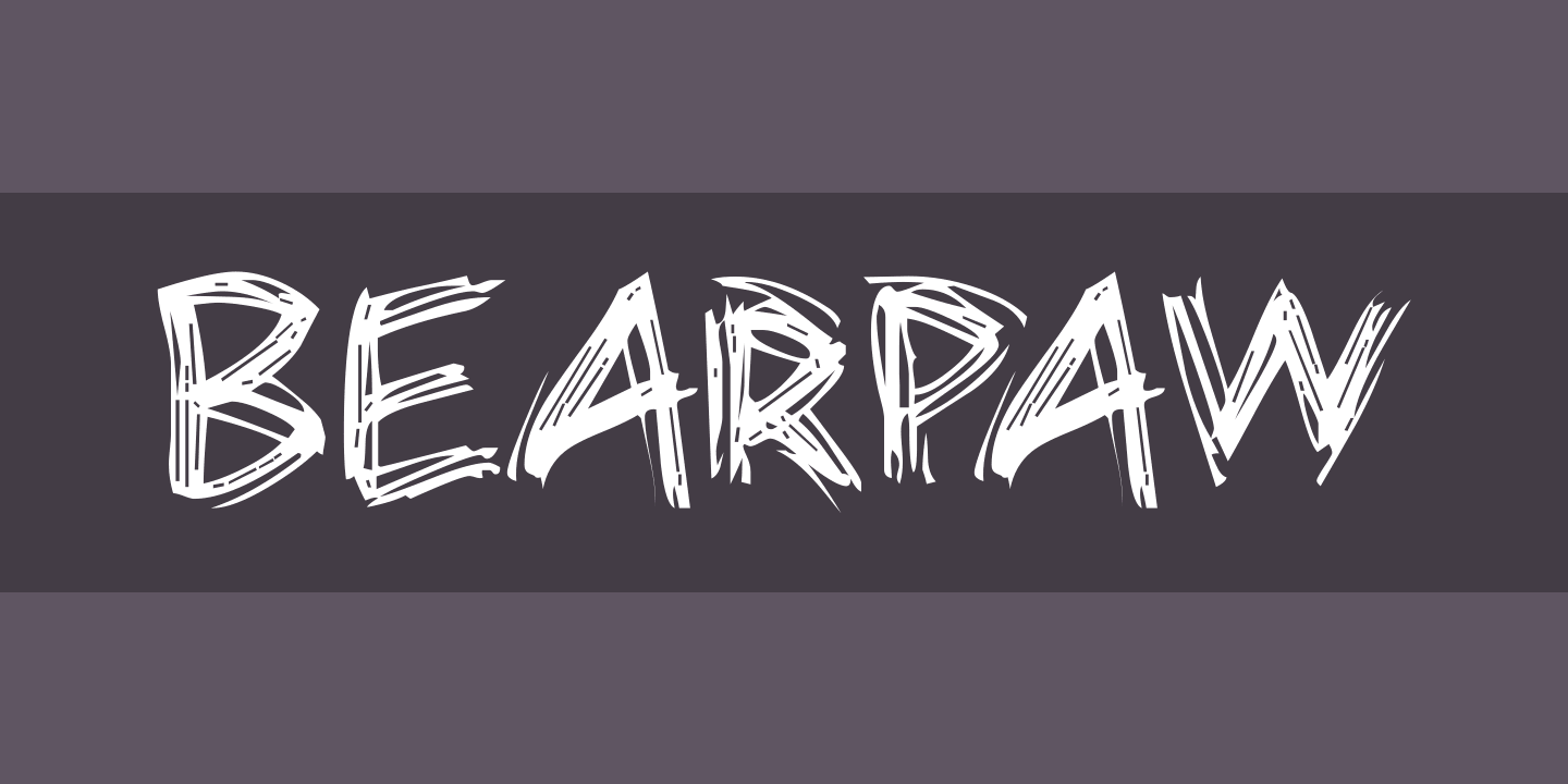 Bearpaw Font preview