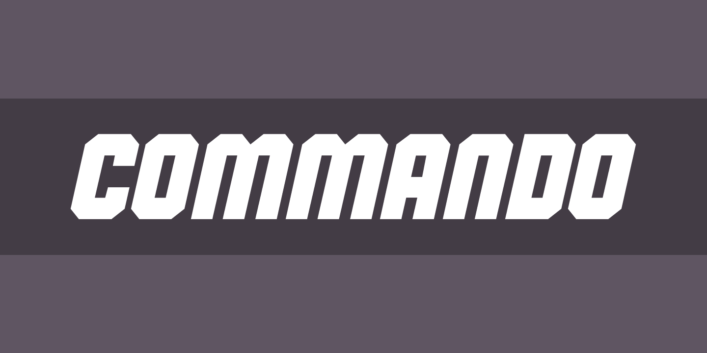 Commando Regular Font preview