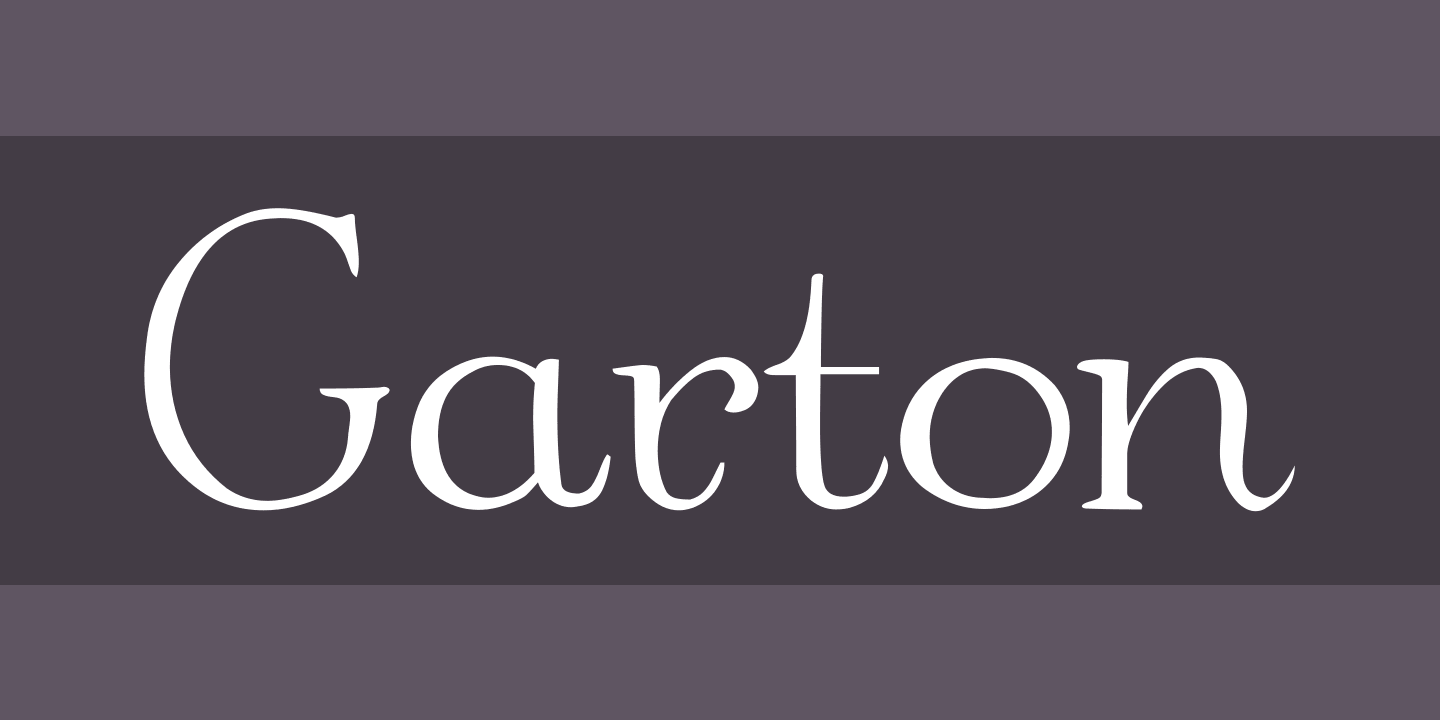Garton Font preview