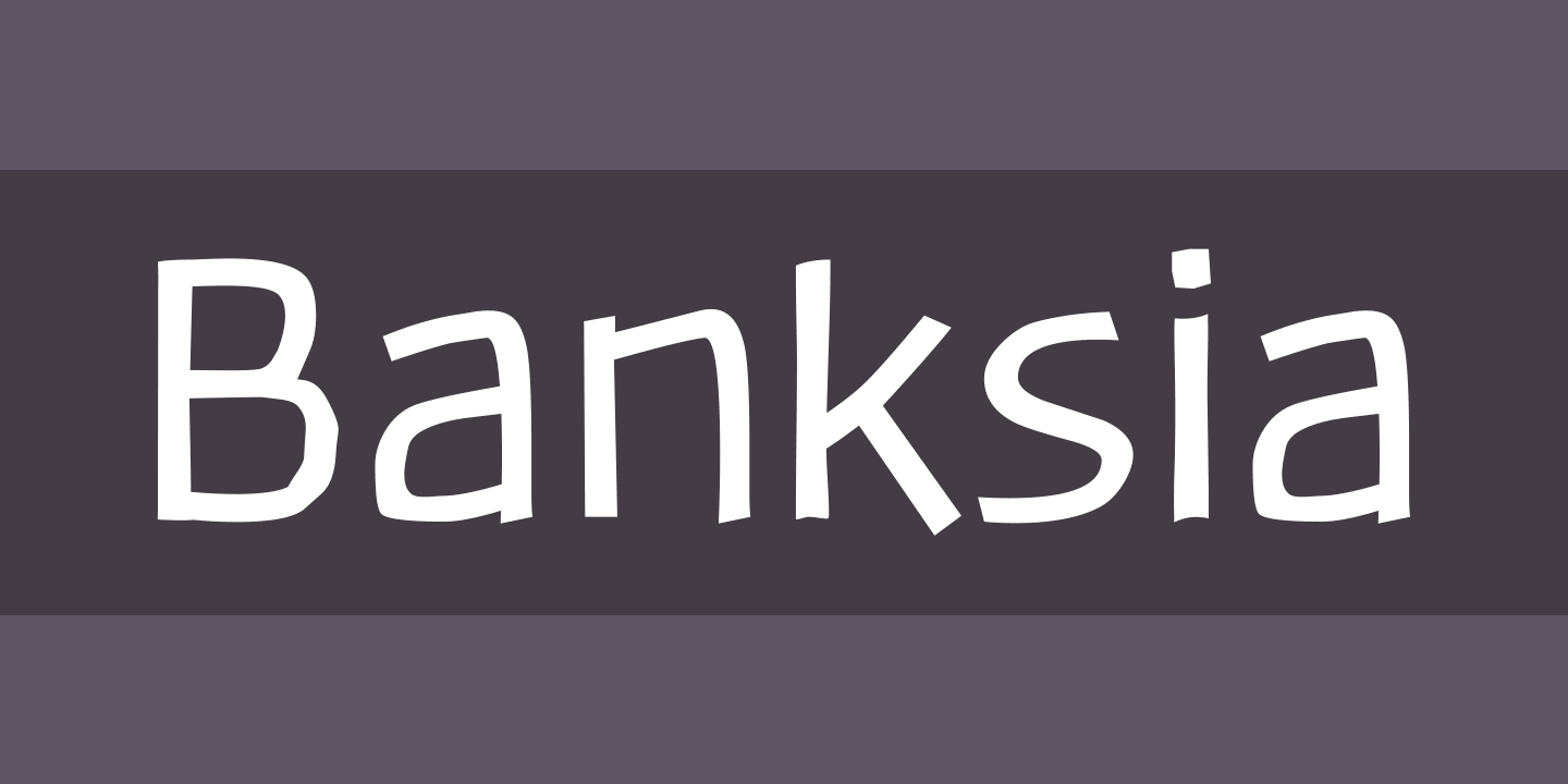 Banksia Font preview