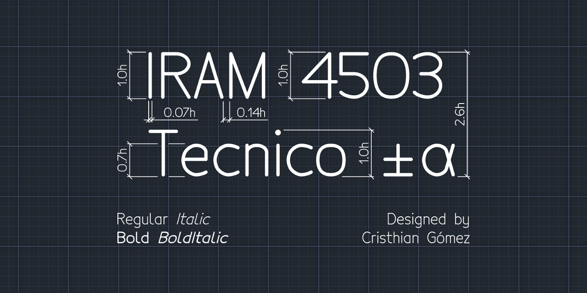 Tecnico Font preview