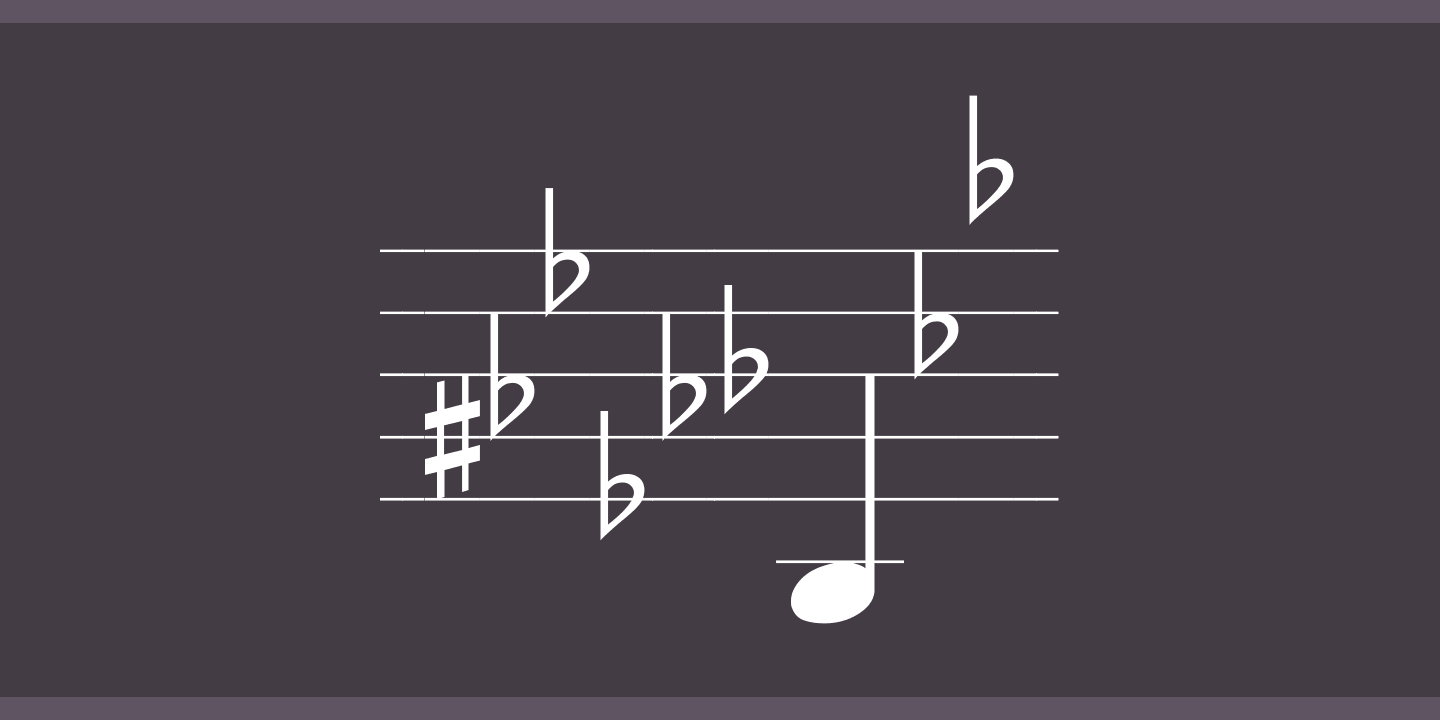 TypeMyMusic Notation Font preview