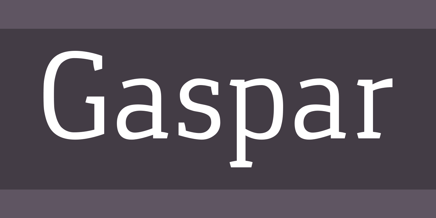 Gaspar Regular Font preview