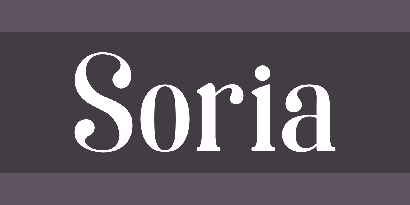 Soria Regular Font preview