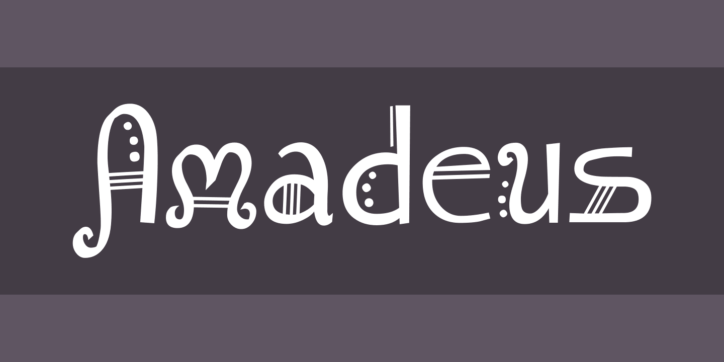Amadeus Font preview