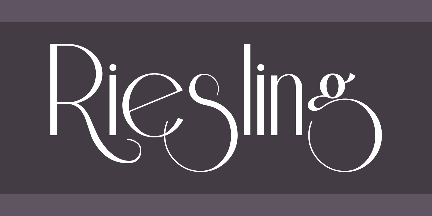 Riesling Regular Font preview