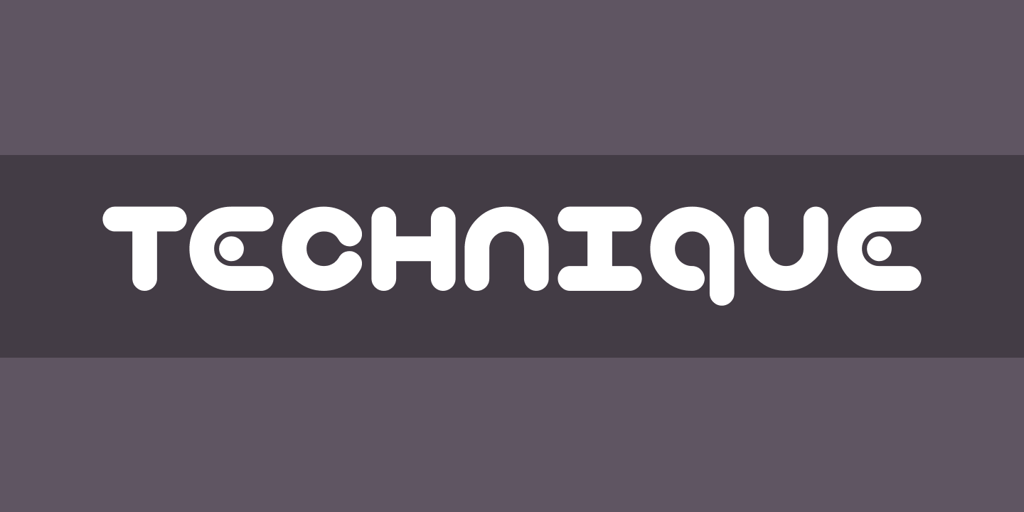 Technique Font preview