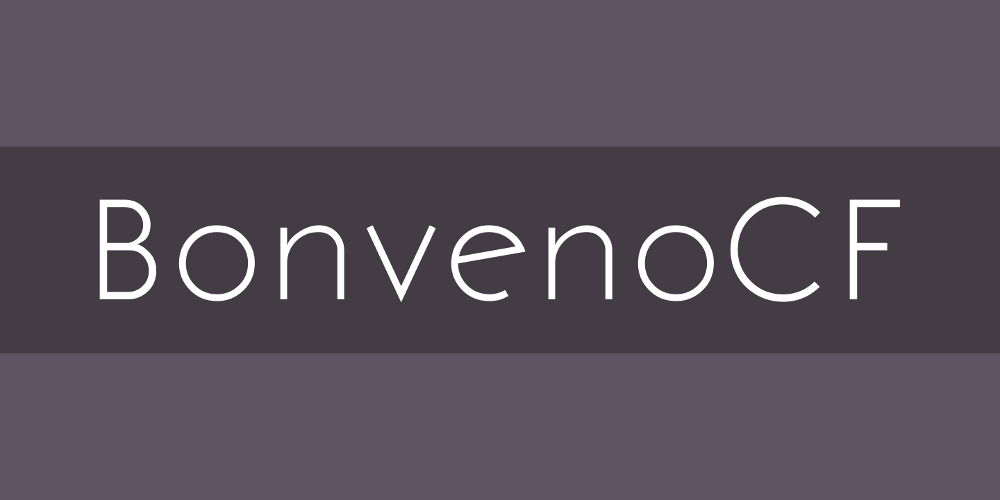 BonvenoCF Font preview