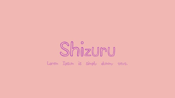 Shizuru Font preview