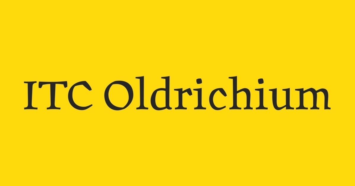 ITC Oldrichium Font preview
