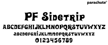 PF Sidetrip Font preview