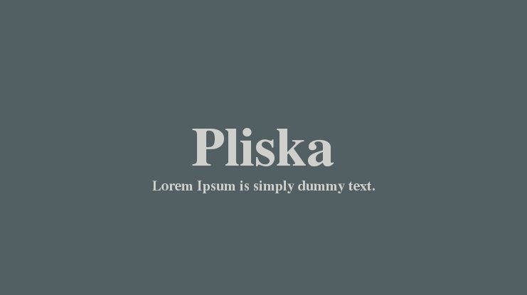 Pliska Bold Font preview