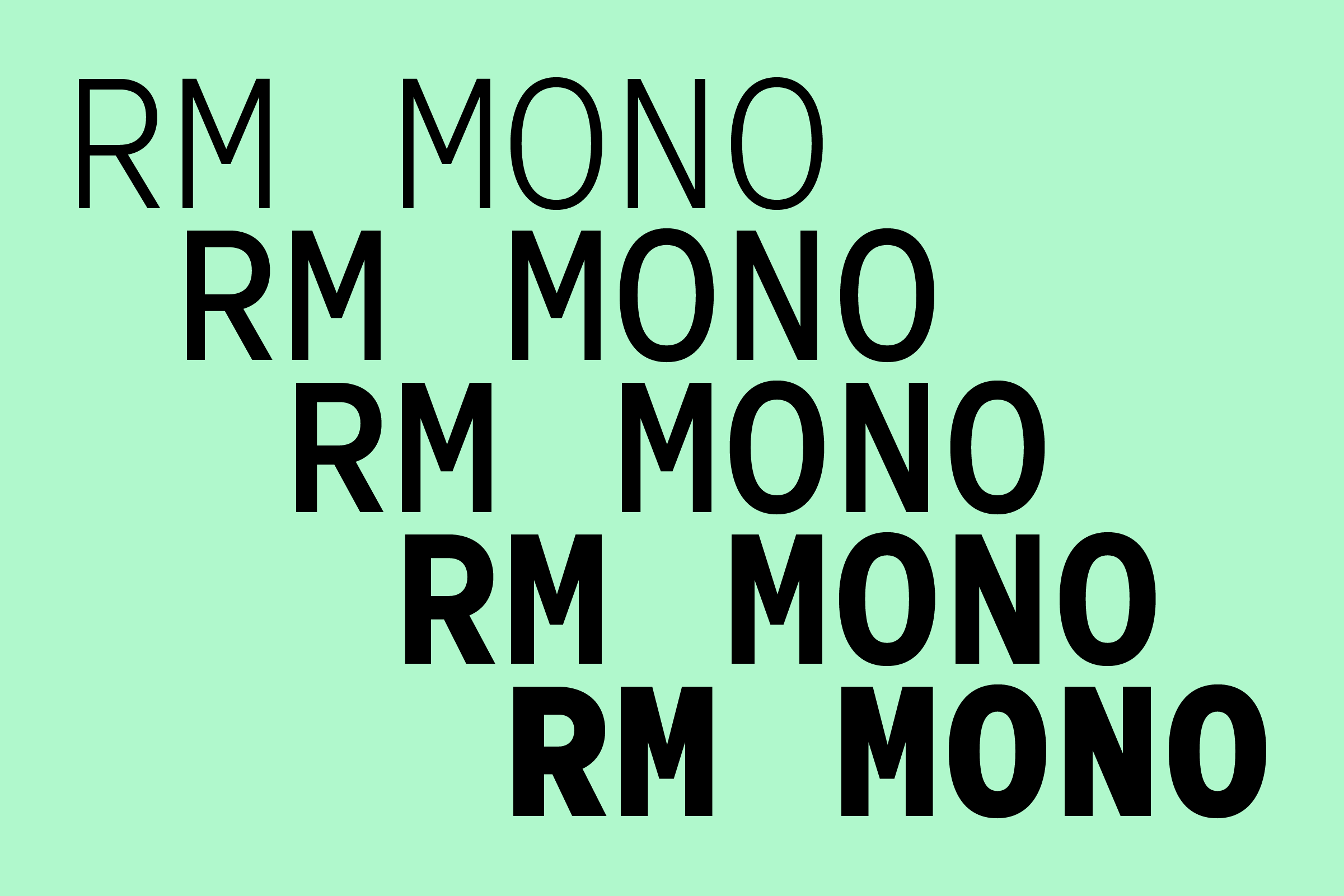 RM Mono Black Font preview