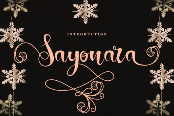 Sayonara Shadow Font preview