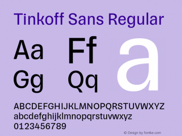 Tinkoff Sans Regular Font preview