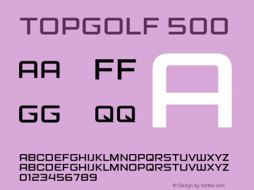 Topgolf Condensed Italic 500 Font preview