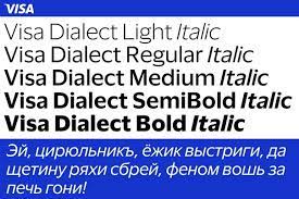 Visa Dialect High Semibold Font preview