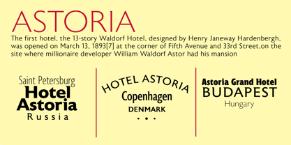 Astoria Regular Font preview