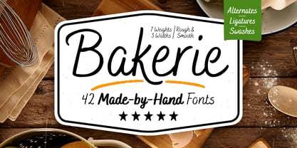 Bakerie Rough Font preview