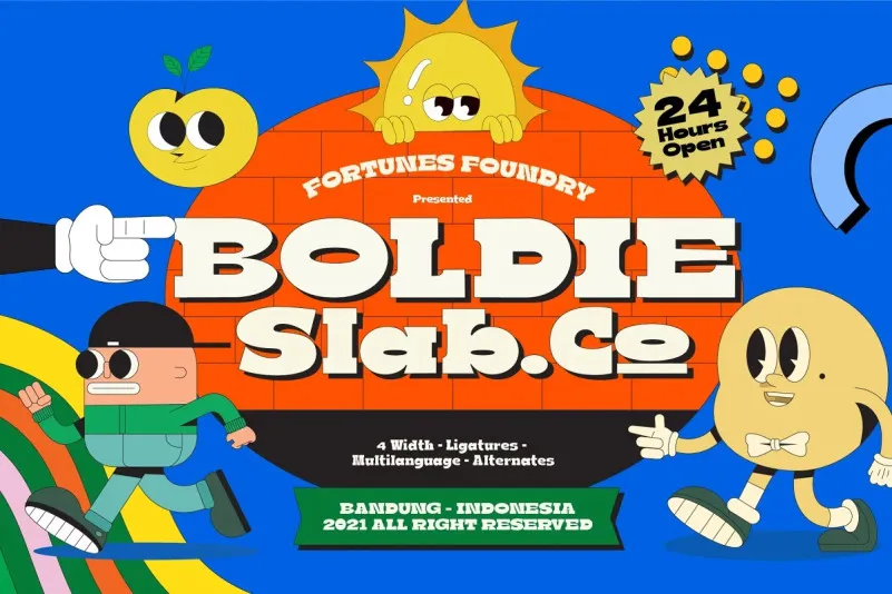 Boldie Slab Font preview