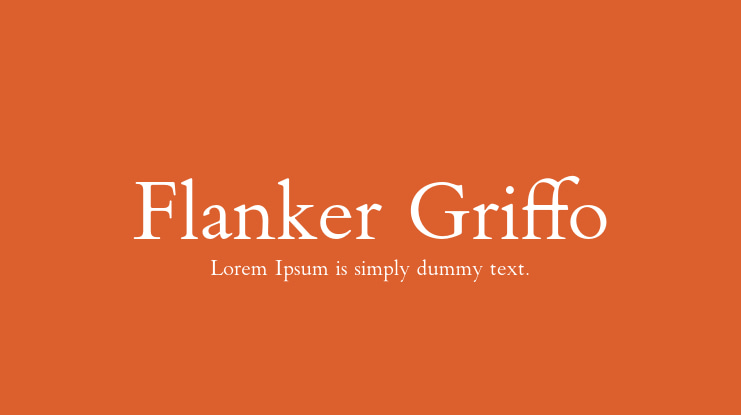 Flanker Griffo Regular Font preview