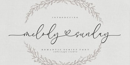 Melody Sunday Regular Font preview