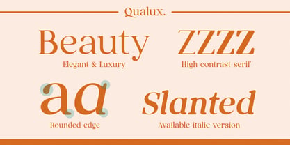 Qualux Semibold Italic Font preview
