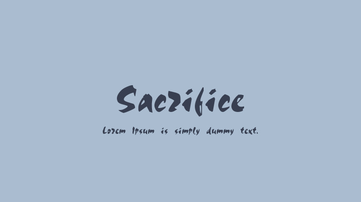Sacriface Regular Font preview