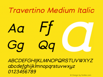 Travertino Font preview