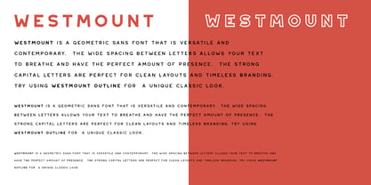 Westmount Regular Font preview