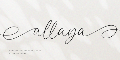 Allaya Regular Font preview