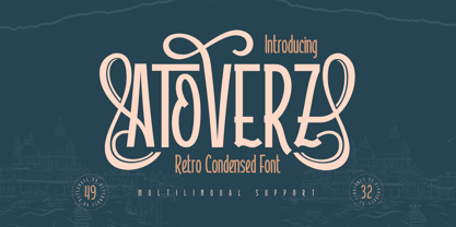 Atoverz Font preview