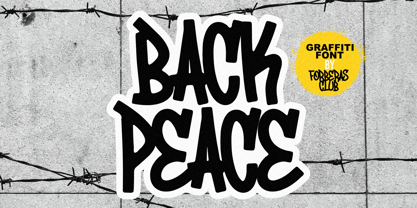 Back Peace Regular Font preview