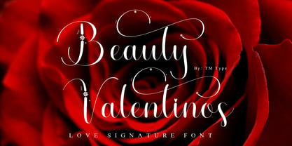 Beauty Valentinos Font preview