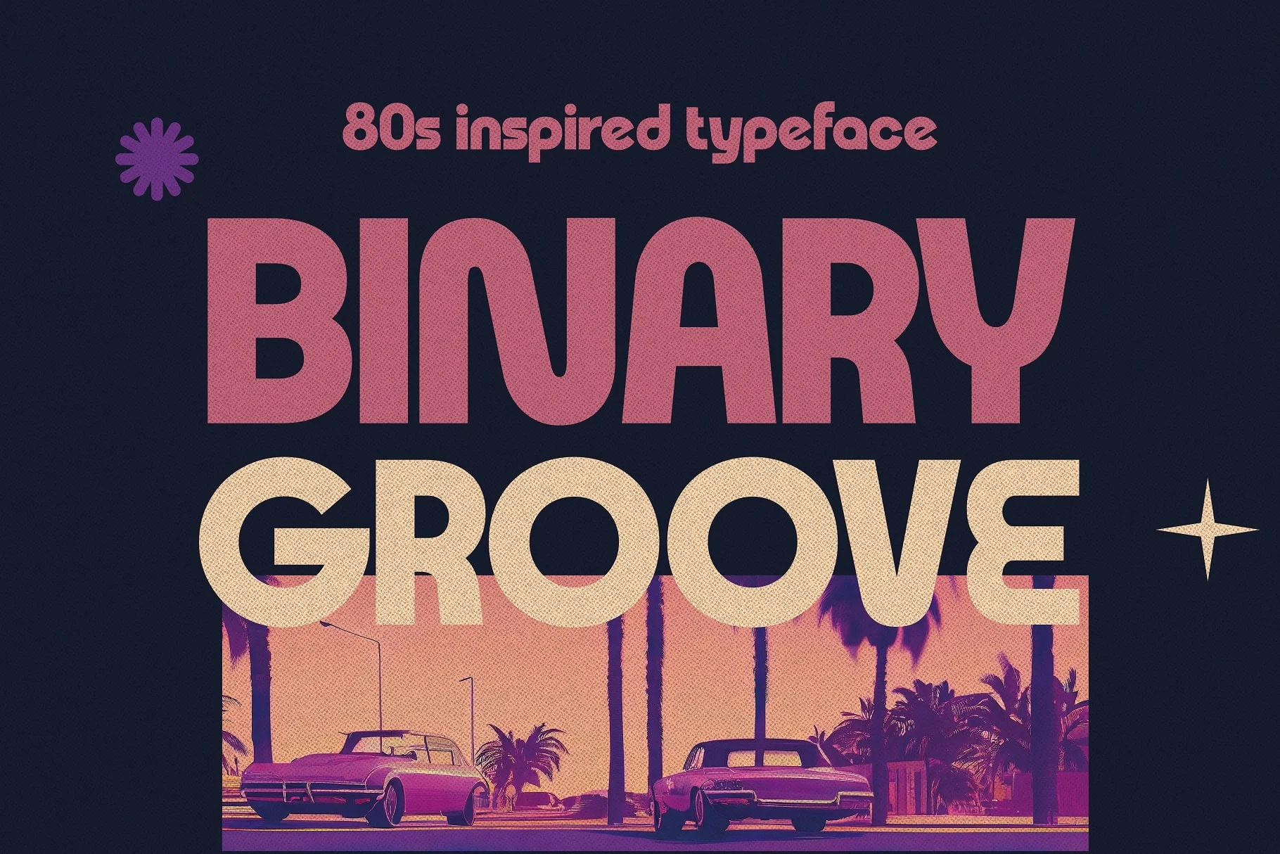Binary Groove Font preview
